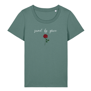 Saved by grace Rose Frauen T-Shirt