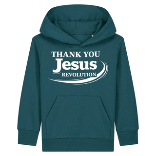 Thank you Jesus Kinderhoodie großer Front- & Backprint
