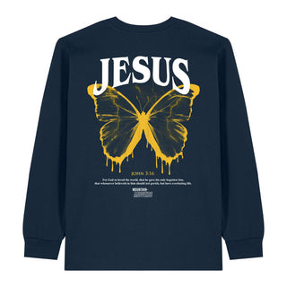Jesus Butterfly Longsleeve BackPrint