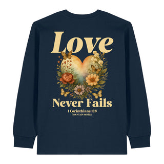 Love never Fails Longsleeve BackPrint