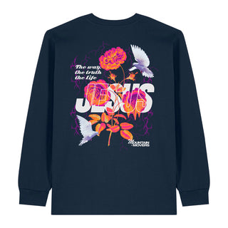 Jesus Flower Longsleeve BackPrint