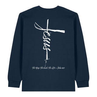 jesus cross Longsleeve BackPrint