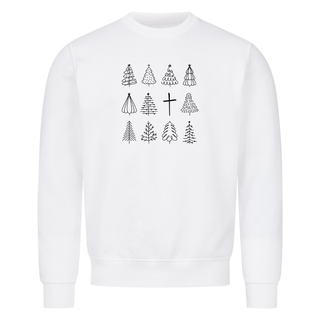 Kerstbomen en Cross Sweatshirt