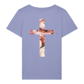Rose Frauen T-Shirt Back Detailansicht, Mountain Movers christliche Streetwear