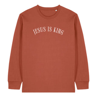 Jesus is King curved Longsleeve
