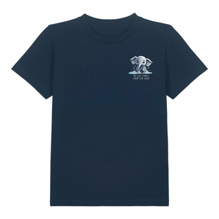 Joy Elephant Kinder T-Shirt Detailansicht, Mountain Movers christliche Streetwear