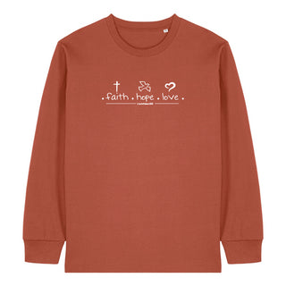 Faith Hope Love minimalistisch Longsleeve
