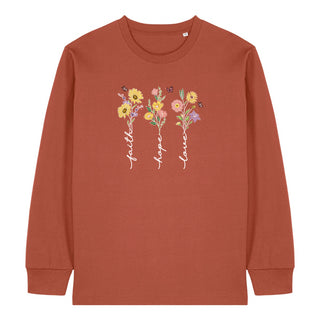 Flower Faith Hope Love Longsleeve