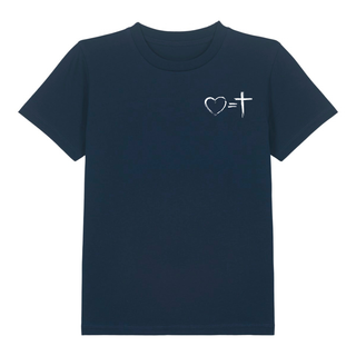 Love = Cross Kinder T-Shirt Detailansicht, Mountain Movers christliche Streetwear