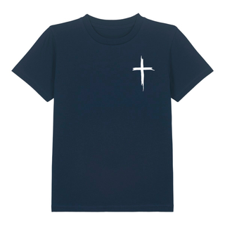 Painted Cross Kinder T-Shirt Detailansicht, Mountain Movers christliche Streetwear
