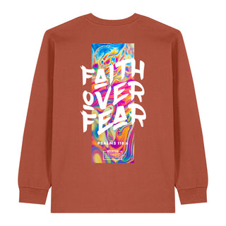 Faith Over Fear Streetwear Longsleeve BackPrint