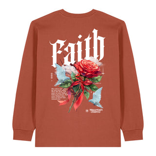 Faith Flower Dove Longsleeve BackPrint