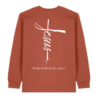 jesus cross Longsleeve BackPrint