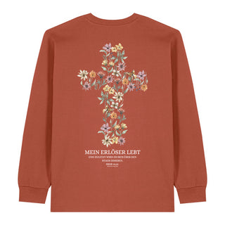 Mein Erlöser lebt Longsleeve BackPrint