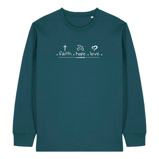 Faith Hope Love minimalistisch Longsleeve