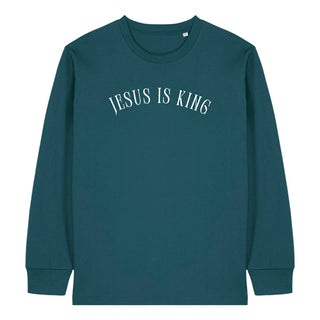 Jesus is King curved Longsleeve