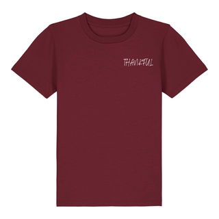 thankful Kinder T-Shirt Detailansicht, Mountain Movers christliche Streetwear