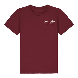 Love = Cross Kinder T-Shirt Detailansicht, Mountain Movers christliche Streetwear