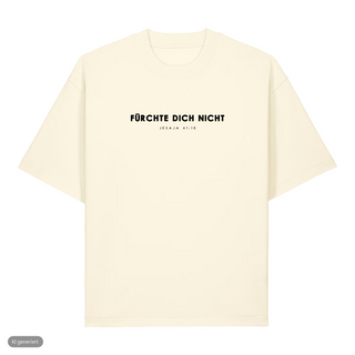 Fürchte dich nicht Heavy Oversized Shirt, Cream, Vorderseite