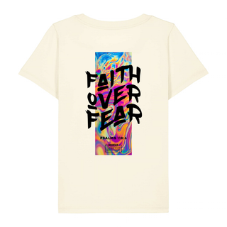 Faith over fear Streetwear Frauen T-Shirt BackPrint