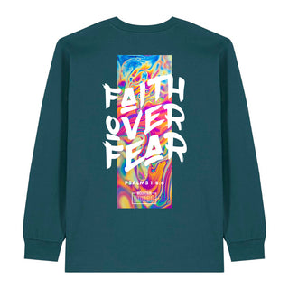 Faith Over Fear Streetwear Longsleeve BackPrint