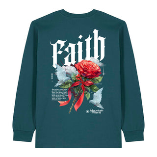 Faith Flower Dove Longsleeve BackPrint