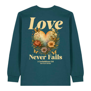 Love never Fails Longsleeve BackPrint