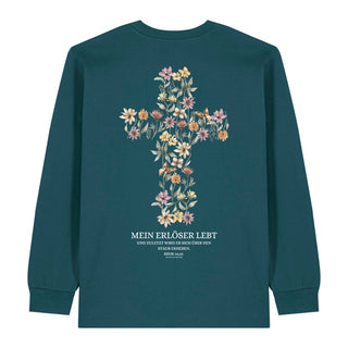 Mein Erlöser lebt Longsleeve BackPrint