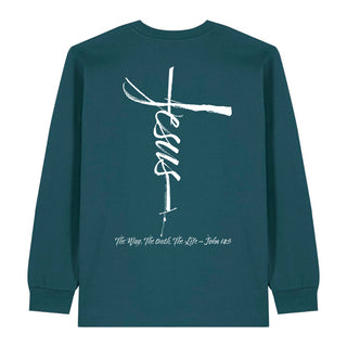 jesus cross Longsleeve BackPrint