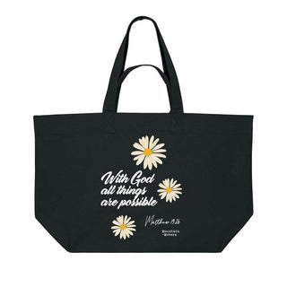 With God Flower Shopping Bag