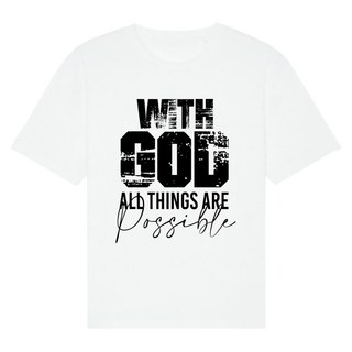 Met God oversized T-shirt op de achterkant