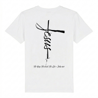 Jesus Cross Kinder T-Shirt Backprint