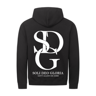 Soli deo Gloria Zipper Hoodie Backprint