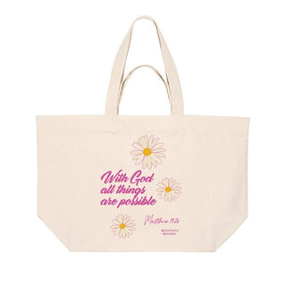 With God Flower Shopping Bag