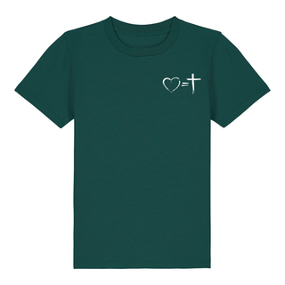 Love = Cross Kinder T-Shirt Detailansicht, Mountain Movers christliche Streetwear
