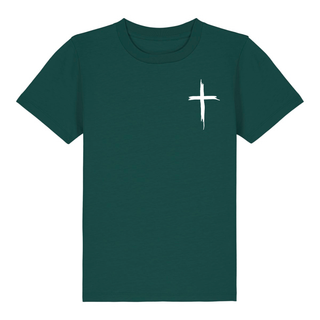 Painted Cross Kinder T-Shirt Detailansicht, Mountain Movers christliche Streetwear