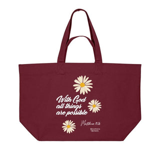 With God Flower Shopping Bag