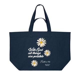 With God Flower Shopping Bag