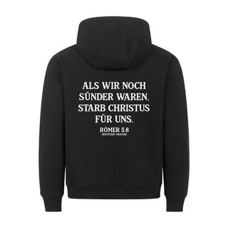 Christus starb für uns Hoodie Backprint