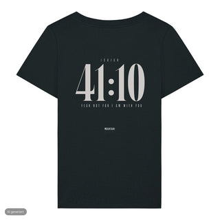 Jesaja 41:10 Frauenshirt, Schwarz, Rückseite