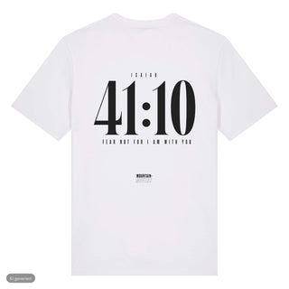 Jesaja 41:10 T-Shirt, Weiß, Rückseite