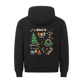 Jesus is Christmas gekleurde Hoodie BackPrint