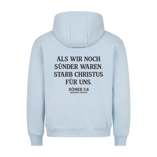 Christus starb für uns Hoodie Backprint