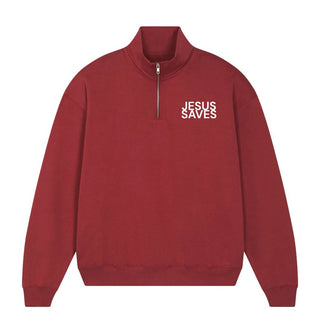 Jesus Saves Half Zip Sweater