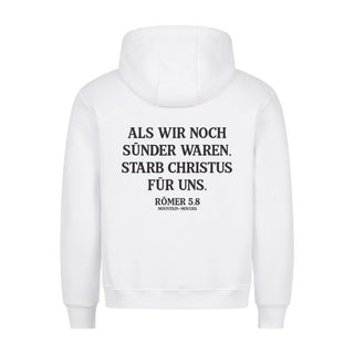 Christus starb für uns Hoodie Backprint