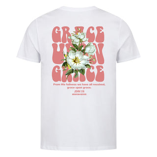 Grace upon Grace Flower Shirt Backprint