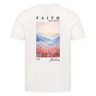 Faith can move the mountains watercolor shirt backprint