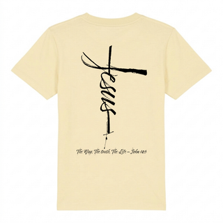 Jesus Cross Kinder T-Shirt Backprint
