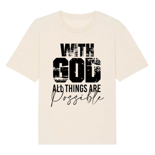 Met God oversized T-shirt op de achterkant