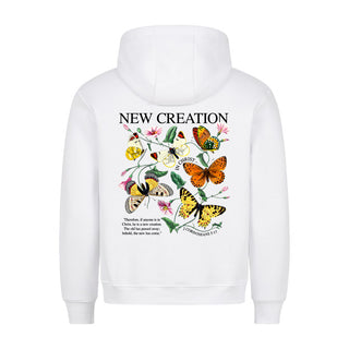 New Creation Hoodie BackPrint Variante, Mountain Movers christliches Design